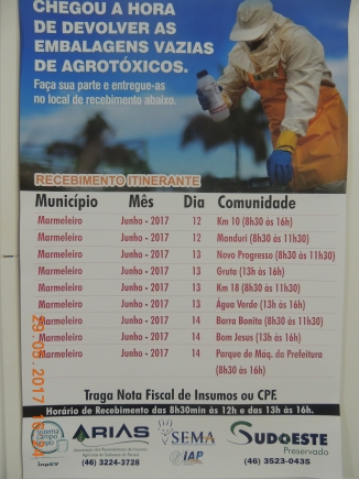 CALENDÁRIO COLETA EMBALAGENS AGROTÓXICOS