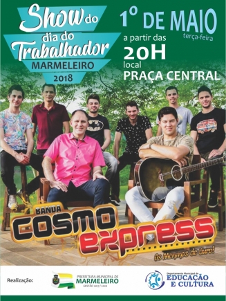 MARMELEIRO TERÁ SHOW DO TRABALHADOR