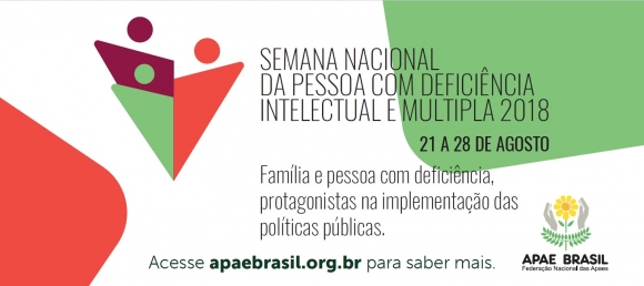 APAE: SEMANA NACIONAL  DE 21 A 28 DE AGOSTO