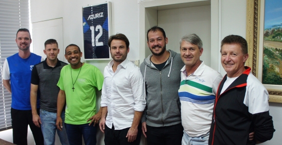 DIRETORIA DO CLUBE AZURIZ VISITA PREFEITO DE MARMELEIRO 