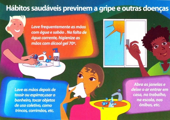 HÁBITOS QUE PREVINEM A GRIPE
