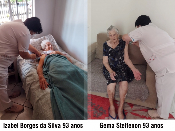 IDOSOS COM 90 ANOS OU MAIS JÁ COMECARAM A RECEBER A VACINA EM MARMELEIRO