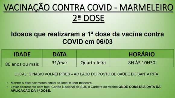 Vacinação de 2ª Dose