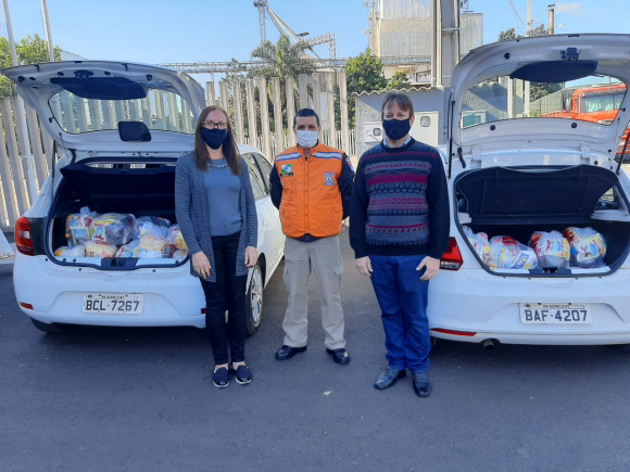Marmeleiro recebeu 56 cestas de alimentos 