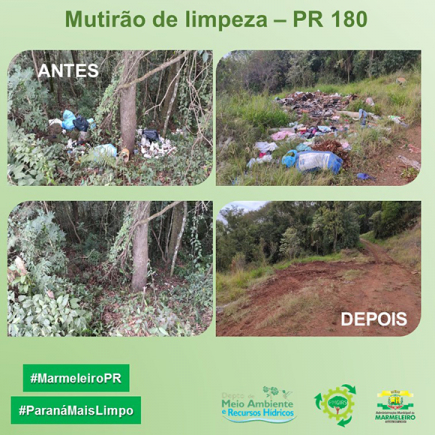 Mutirão de limpeza - PR 180