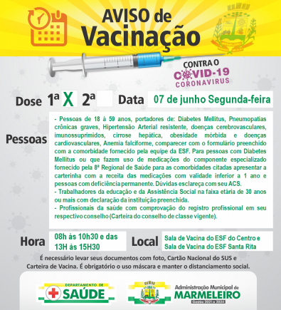 Vacinação COVID-19 para grupos Pioritários