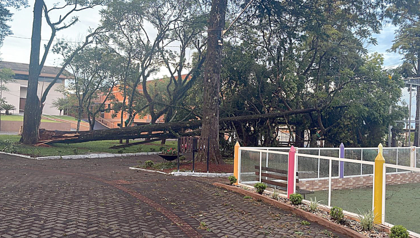 Chuva e Vento fazem estragos em Marmeleiro