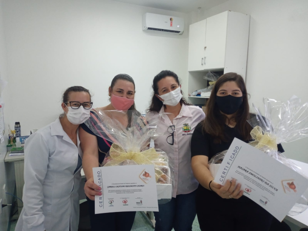 Doadores de Sangue do município recebem Kits e duas cesta café da manhã foram sorteadas