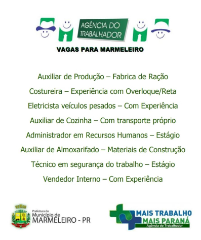 Vagas de emprego para 30/03