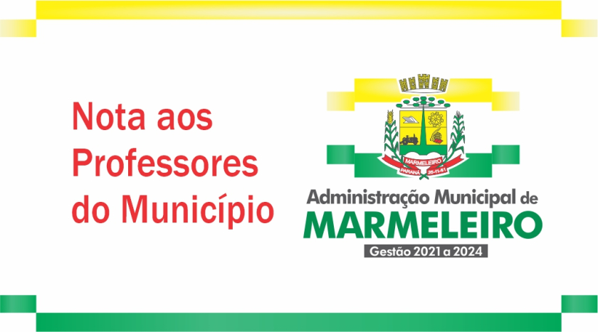 Nota aos Professores Municipais 