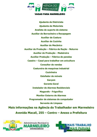 Vagas de Emprego Disponíveis na Agência do Trabalhador 