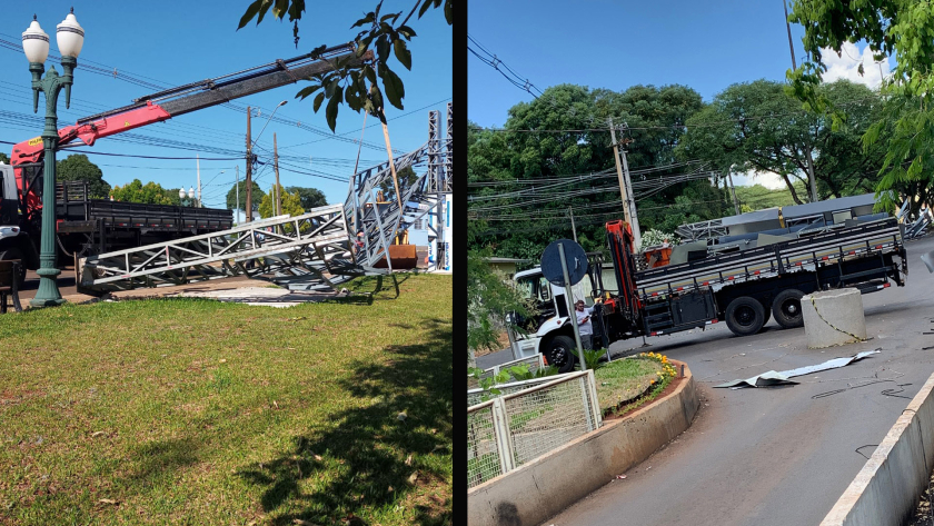 Estragos na Ponte Estreita