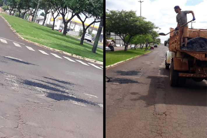 Tapa-buraco e Revitalização na Avenida Macali