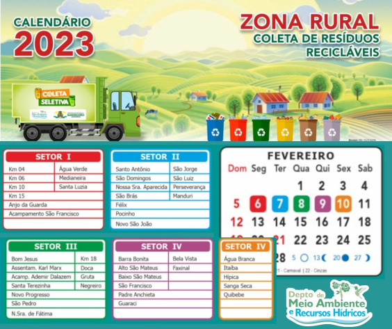 Inicia Hoje o Cronograma de Coleta de Materiais Recicláveis na Zona Rural