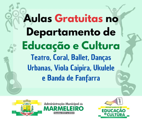 Aulas Gratuitas no Departamento de Educação e Cultura