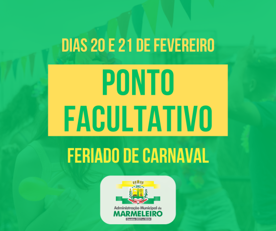 Ponto Facultativo no Feriado de Carnaval 
