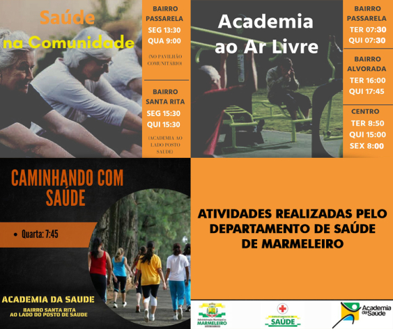 Atividades Disponibilizadas pelo Departamento de Saúde