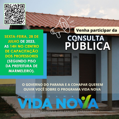 Consulta Pública o Para o Programa de Habitação Vida Nova