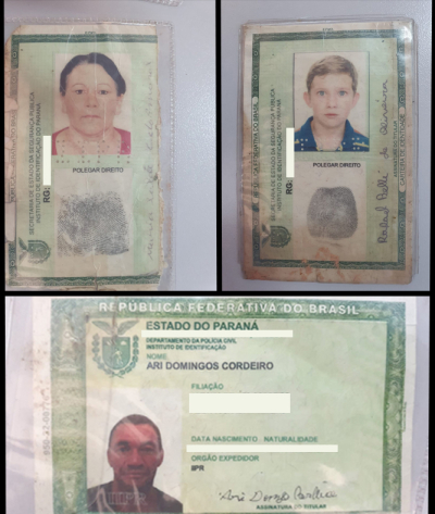 Aviso de Utilidade Pública: Identidades Encontradas