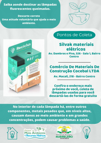 Pontos de Descarte para Lâmpadas Fluorescentes