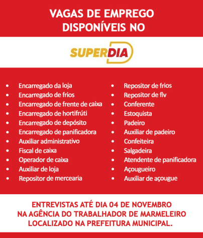 Vagas de Emprego Disponíveis no Superdia 