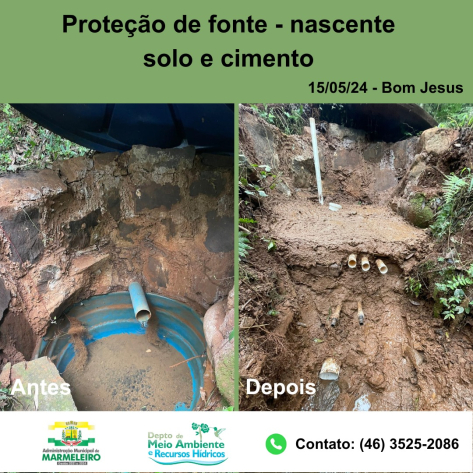 Proteção de Fonte na Comunidade Bom Jesus.