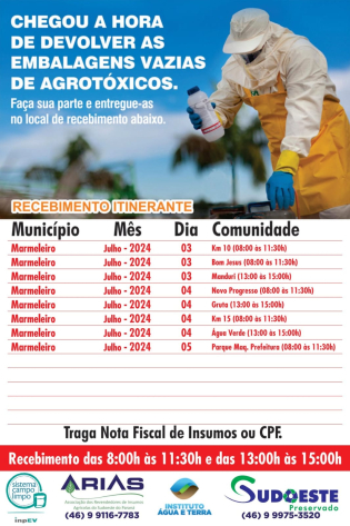 COLETA DE EMBALAGENS DE AGROTÓXICOS 2024