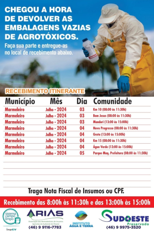 COLETA DE EMBALAGENS DE AGROTÓXICOS 2024