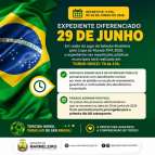 Prefeitura divulga horário diferenciado nesta Segunda feira dia 29/06