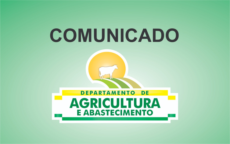 Comunicado do Depto de Agricultura