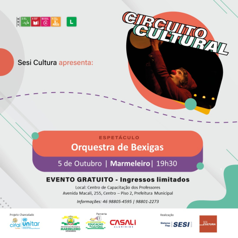 Marmeleiro receberá Projeto Circuito Cultural Sesi