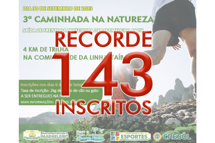 Caminhada bate recorde de inscrições