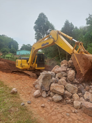 Obra em andamento na Comunidade do Rio Quibebe