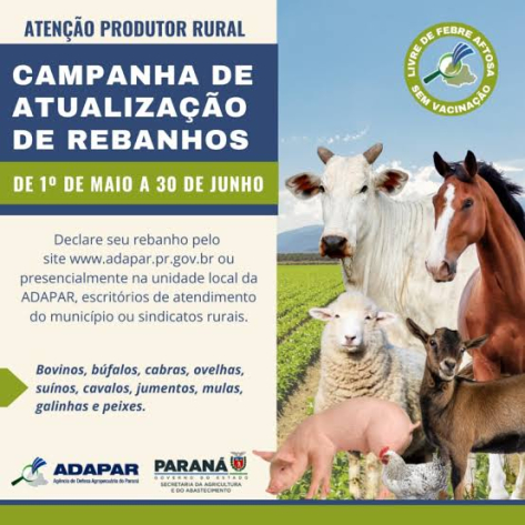 Campanha de atualização do Rebanho da ADAPAR