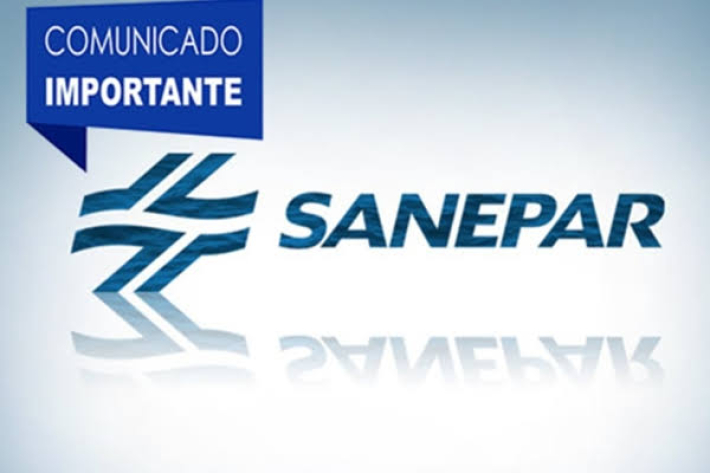 Sanepar Comunica interrupção no abastecimento de Água 