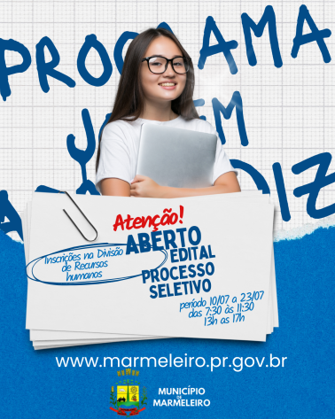 Governo Municipal Lança edital do Programa Jovem aprendiz 
