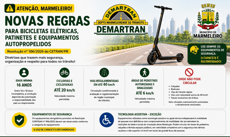 DEMARTRAN ORIENTA POPULAÇÃO E SEGUE DIRETRIZES DA RESOLUÇÃO Nº 106/2026 PARA MARMELEIRO